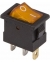 REXANT Выключатель клавишный 12V 15А (3с) ON-OFF желтый с подсв Mini (RWB-206-1, SC-768) 36-2172