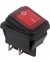 Выключатель клавишный 250V 15А (4с) ON-OFF красный с подсв ВЛАГОЗАЩИТА (RWB-507) REXANT 36-2360