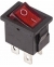 REXANT Выключатель клавишный 250V 6А (4с) ON-OFF красный с подсв. Mini (RWB-207, SC-768) 36-2190