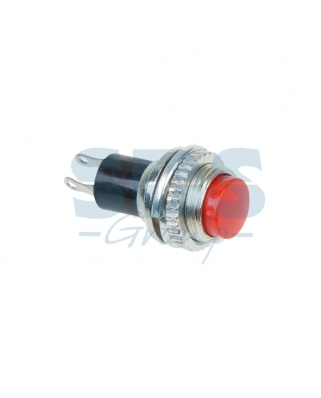 REXANT Выключатель-кнопка металл 220V 2А (2с) (ON)-OFF O10.2 красная Mini (RWD-213) 36-3331