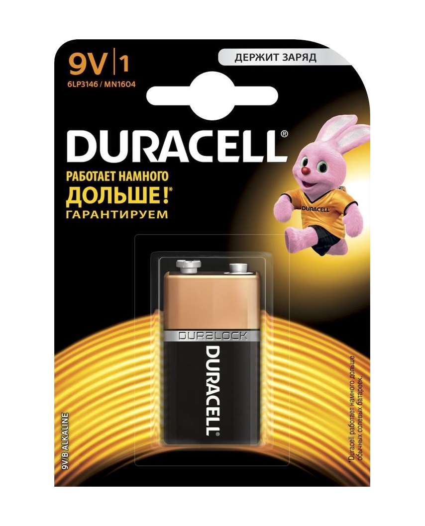 Duracell 6LR61-1BL/6LF22-1BL (батар,9В)(10/30)