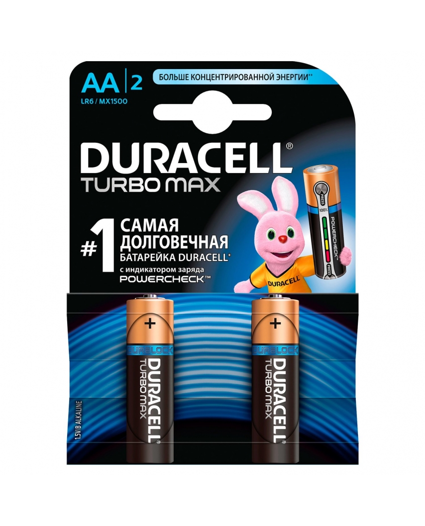 Duracell LR6-2BL TURBO (батарейка 1,5) (40/120)