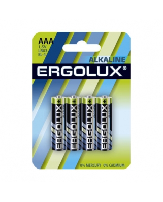 Ergolux LR03 Alkaline BL-4 (LR03 BL-4, бат 40/960
