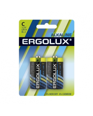 Ergolux LR14 Alkaline BL-2 (LR14 BL-2, батарейка,1