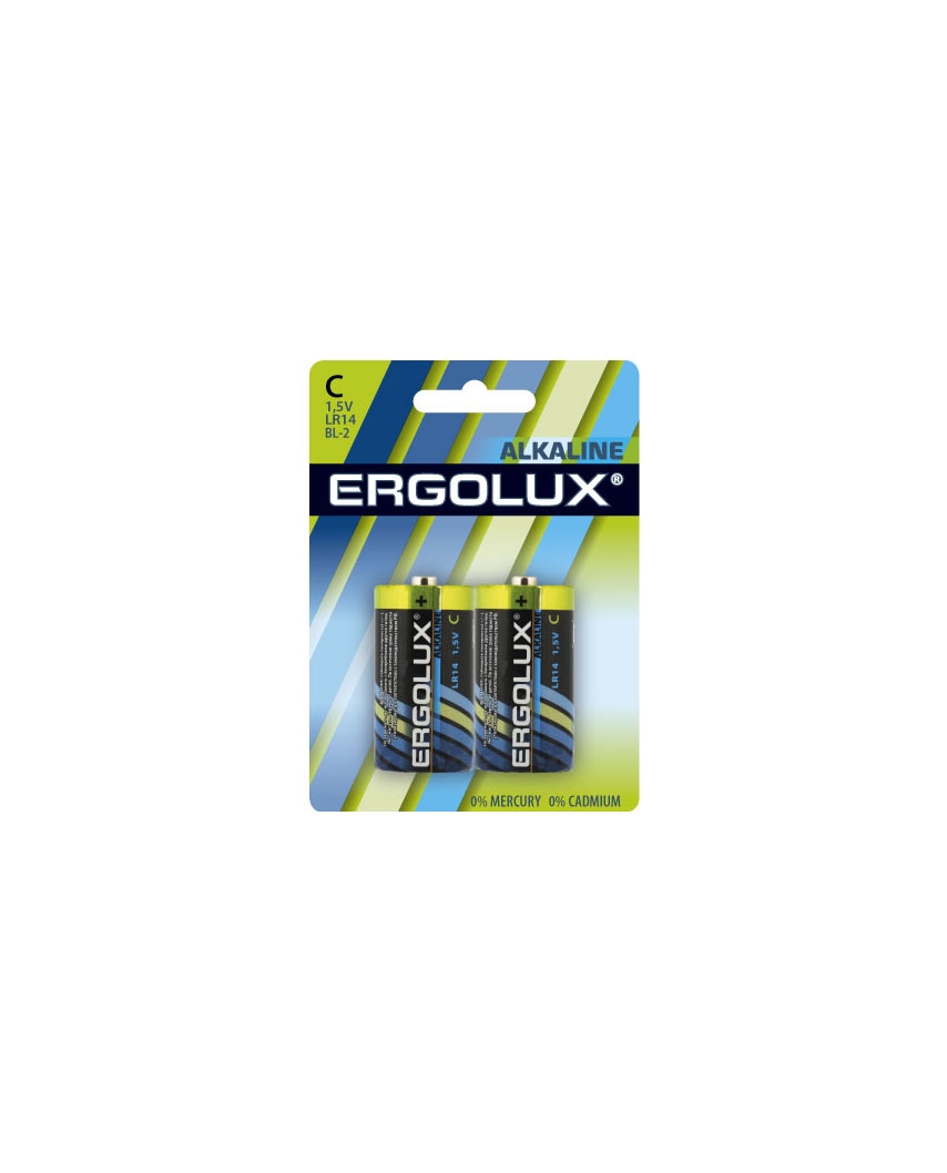 Ergolux LR14 Alkaline BL-2 (LR14 BL-2, батарейка,1