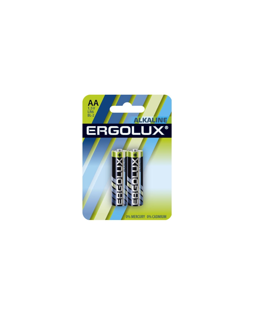 Ergolux LR6 Alkaline BL-2 (LR6 BL-2, батарейка,1.5В) 20/360
