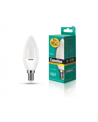 Camelion LED10-C35/830/E14 (Эл.лампа светодиодная 10Вт 220В)(100)