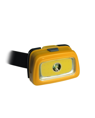 КОСМОС Светодиодный налобный фонарь 1Вт + 3Вт СОВ направленный свет. 3 режима работы, прожектор