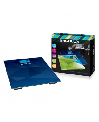 ERGOLUX ELX-SB03-C45 абстракция синяя ( весы напольные до 180 кг, LED подсветка)