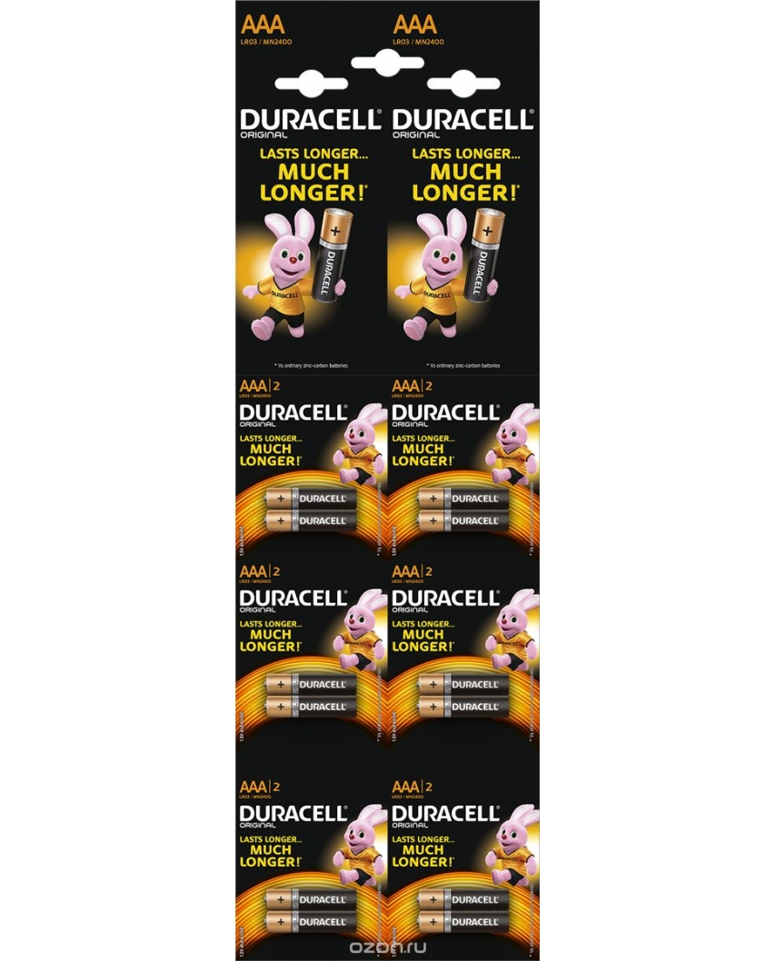 Duracell LR03-2BL BASIC 2*6 NEW (кратно 12/120) 