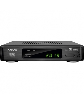 PERFEO DVB-T2/C приставка"LEADER" для цифр.TV, Wi-Fi, IPTV, HDMI, 2 USB, DolbyDigital, пульт