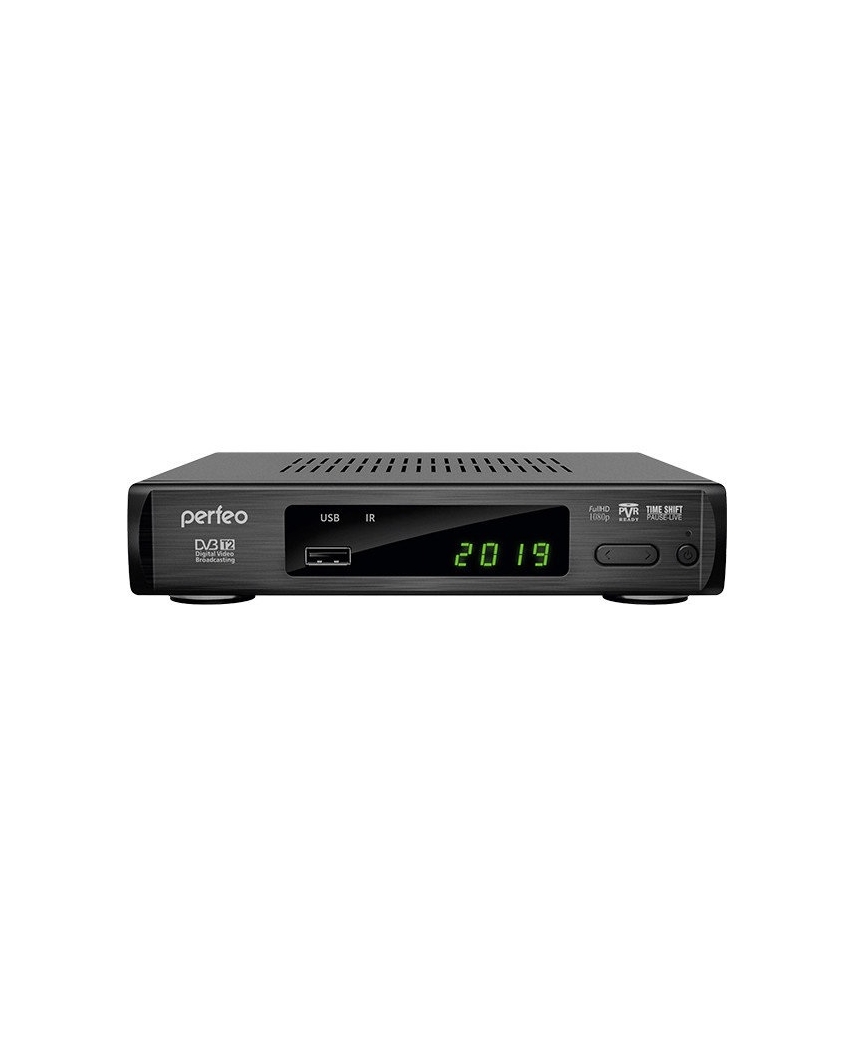 PERFEO DVB-T2/C приставка"LEADER" для цифр.TV, Wi-Fi, IPTV, HDMI, 2 USB, DolbyDigital, пульт