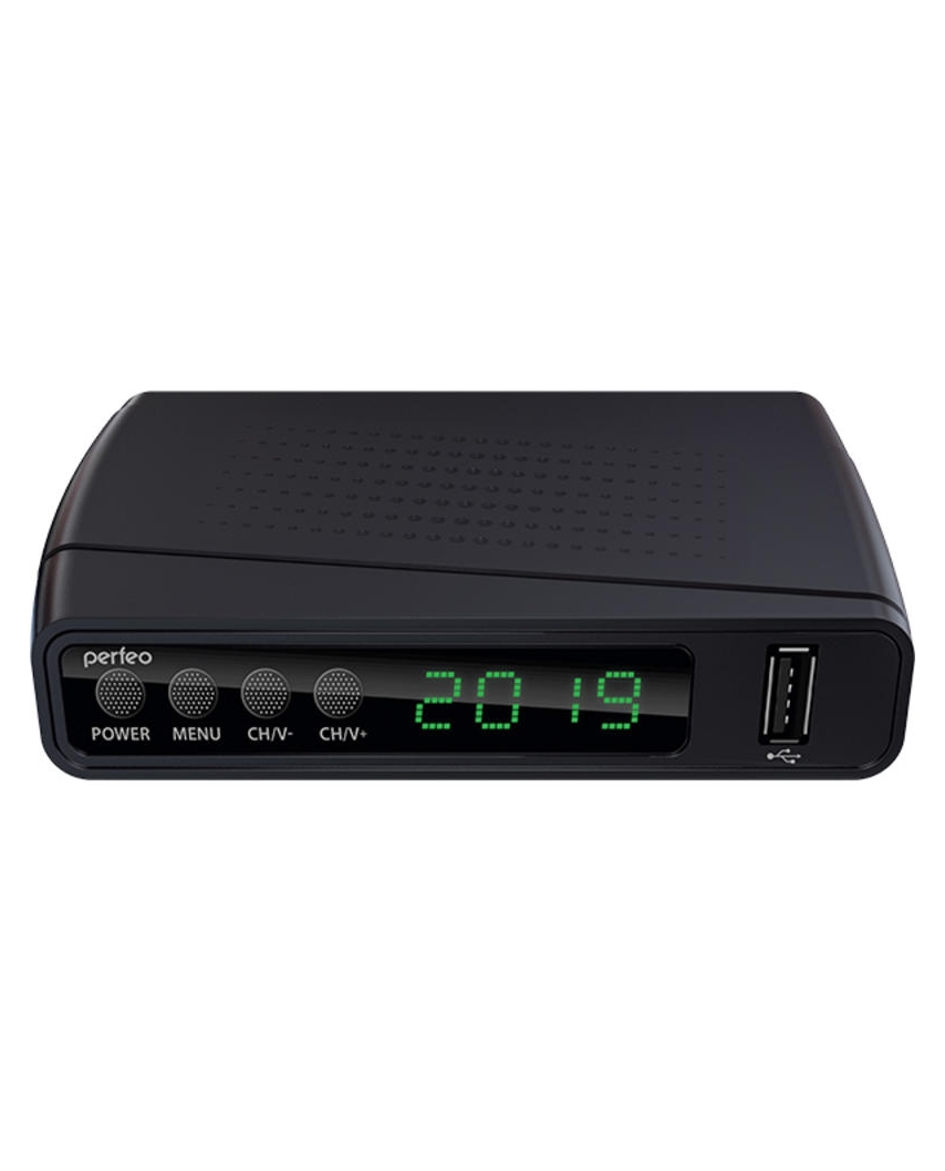 PERFEO DVB-T2/C приставка"STREAM" для цифр.TV, Wi-Fi, IPTV, HDMI, 2 USB, DolbyDigital, пульт ДУ