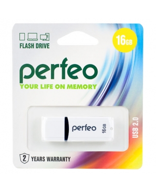 Карта памяти Perfeo USB 16GB C02 White PF-C02W016