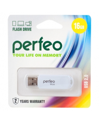Карта памяти Perfeo USB 16GB C03 White PF-C03W016