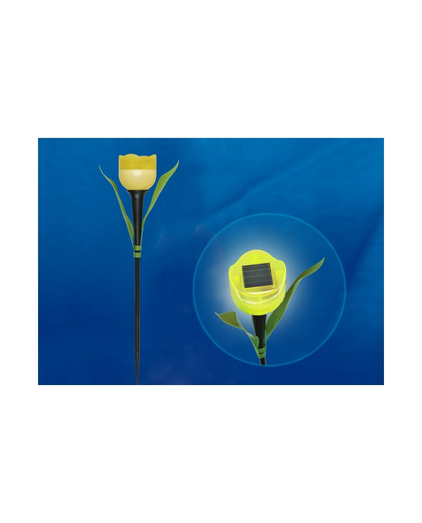 Uniel USL-C-452/PT305 YELLOW TULIP Садовый светильник на солнечной батарее "Желтый тюльпан"