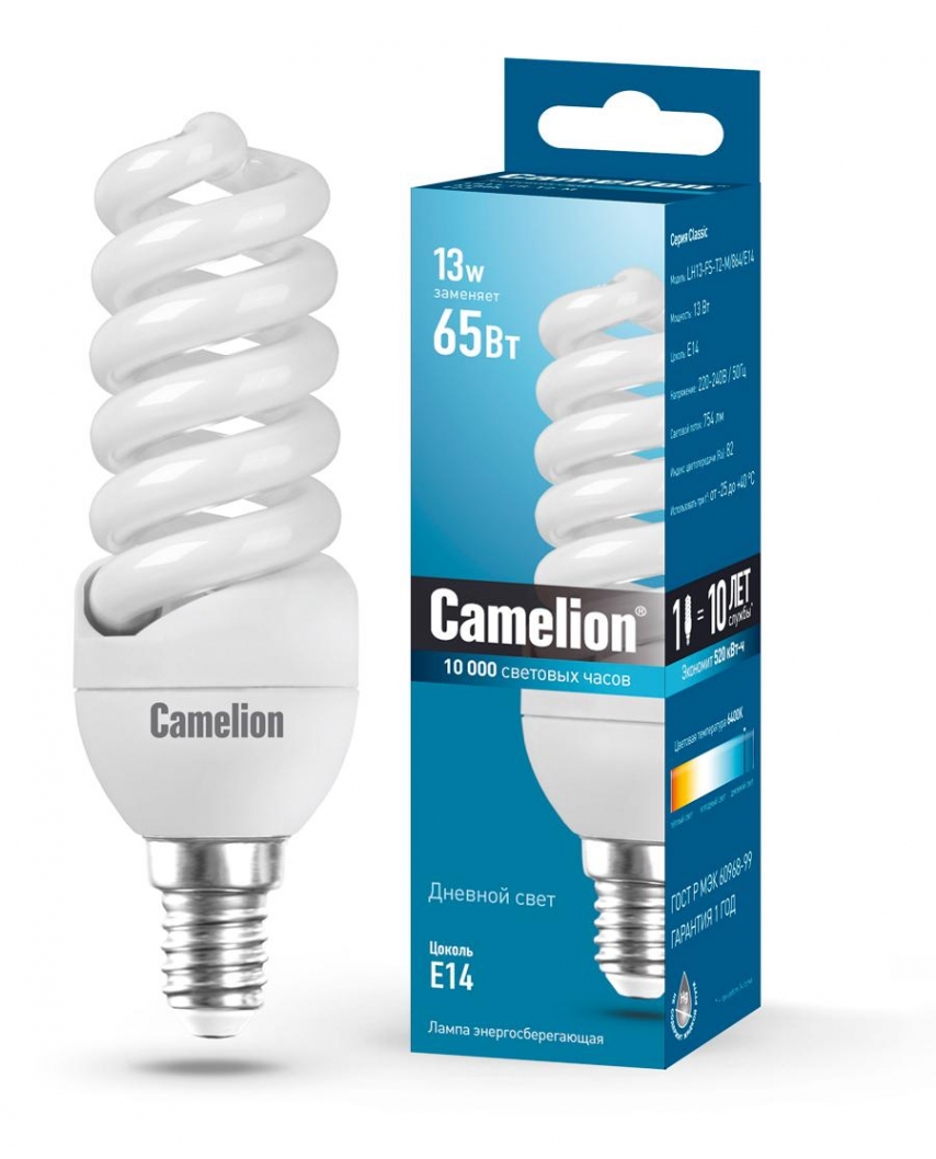 *Camelion LH13-FS-T2-M/864/E14 (энергосбер.лампа 13