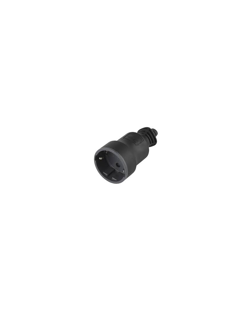 ЭРА Розетка кабельная c/з 16A прямой ввод черная (10/200/4000)
