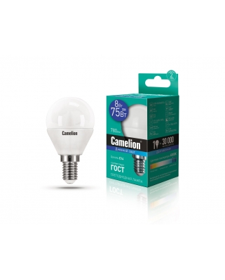 Camelion LED8-G45/865/E14 (Эл.лампа светодиодная 8Вт 220В+++