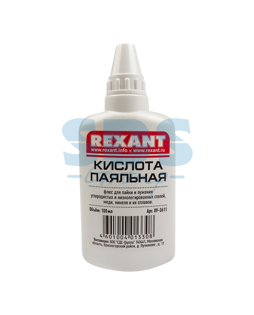 REXANT Флюс для пайки "Паяльная кислота" 100мл (масленка) (1/10/50) 09-3611