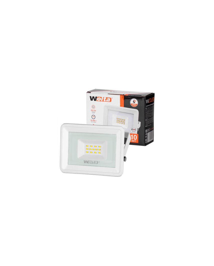 WOLTA Светодиодный прожектор WFL-10W/06W белый 5500K 10 Вт SMD IP65 850 Лм 1/40