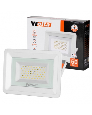 WOLTA Светодиодный прожектор WFL-50W/06W белый 5500K 50 Вт SMD IP 65 4250 Лм 1/10