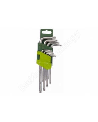 TDМ Набор ключей "TORX" с отверстием 9 шт: Т10-Т50 SQ1021-0102 