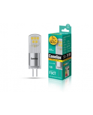Camelion LED5-G4-JC-NF/830/G4 (лампа светод 5Вт 12В AC/DC)+++