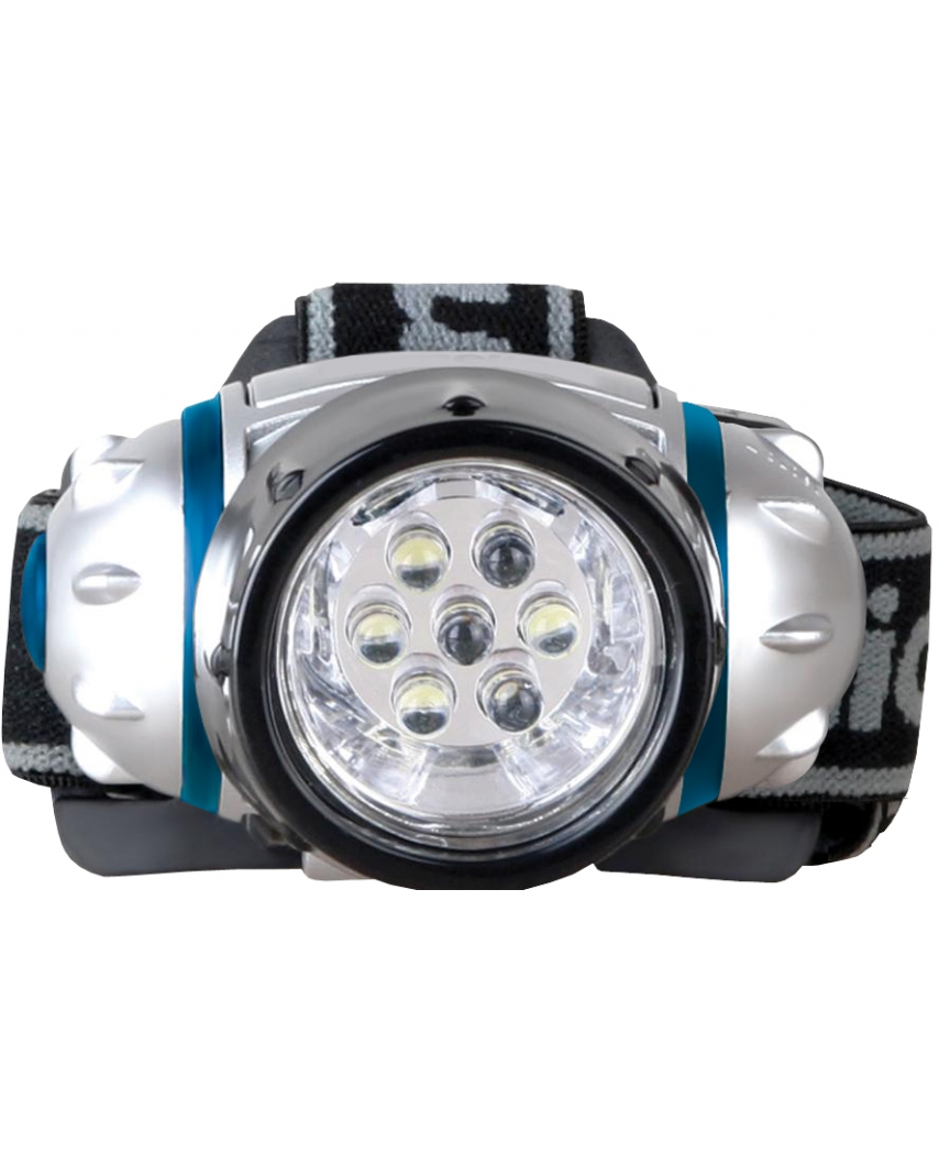 Camelion LED 5310-7F3 (фонарь налобный, металлик, 7LED, 3 режима, 3хAAA в комплекте, блистер)(6/48)