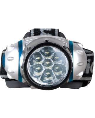 Camelion LED 5318-7 Mx (фонарь, налобный, металлик, 7straw LED, 2 режима, 3xAAA в комплекте, блист)(