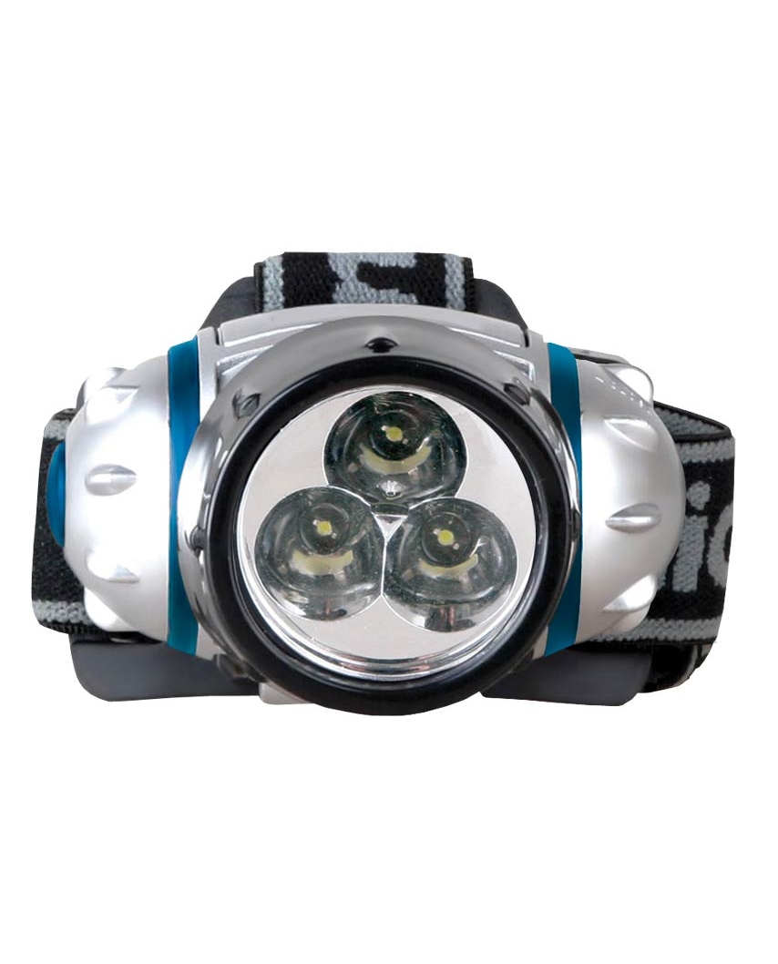 Camelion LED 5321-3Mx (фонарь, налобный, металлик, 3straw LED,2 режима,3xAAA в ком-те,блистер(6/48)