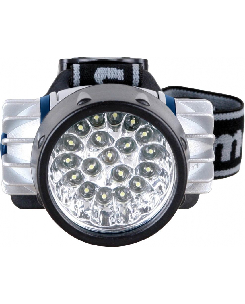 Camelion LED 5323-19Mx(фонарь, налобн, металлик, 19светодиодо,4 режима,3xAAA в ком-те,блис(6/48)