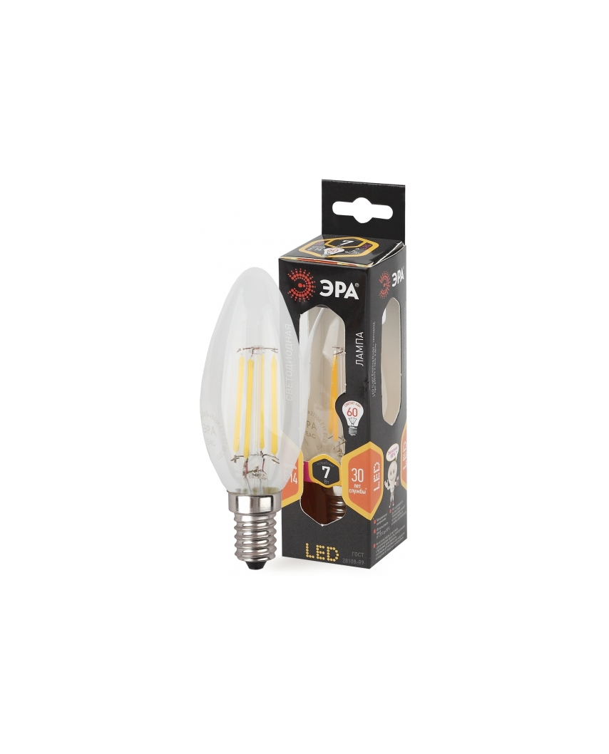 Эра Лампа светодиоднаяF-LED B35-7W-827-E14