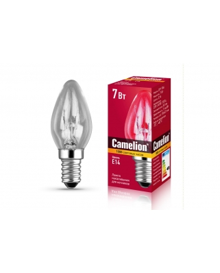 Camelion 7/P/CL/E14 (Эл.лампа нак для ночников, проз, 1шт, 220V, 7W, Е14)(50)(1000)