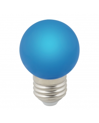 Uniel LED-G45-1W/BLUE/E27/FR/С Лампа декоративная светодиодная. Форма "шар", матовая. Цвет синий.
