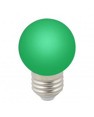 Uniel LED-G45-1W/GREEN/E27/FR/С Лампа декоративная светодиодная. Форма "шар", матовая. Цвет зеленый