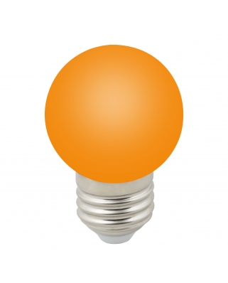 Uniel LED-G45-1W/ORANGE/E27/FR/С Лампа декоративная светодиодная. Форма "шар", матовая. Цвет оранжев