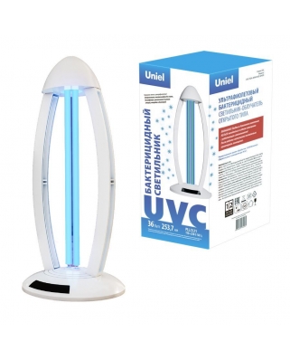 Uniel UGL-T02A-36W/UVCB WHITE Светильник ультрафиолетовый бактерицидный настольн.Без озонирования