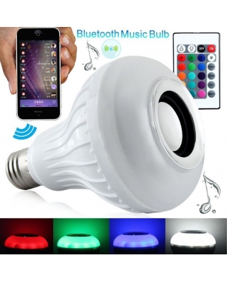 Лампа сд RGB c Bluetooth динамиком и пультом ДУ мультиколор 32599 4