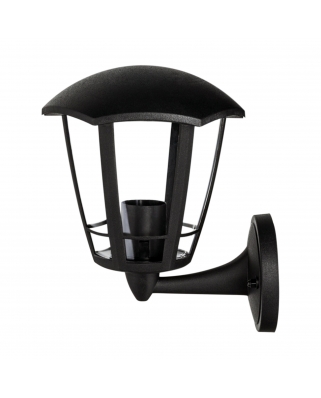 Apeyron Светильник настенный черный 6-ти гранный, вверх «Дели 1»,Е27х60Вт,пластик11-162