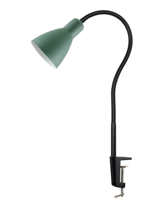 НТ-701 (GR зеленый, настольный светильник на струбцине, цоколь Е27, 60Вт)