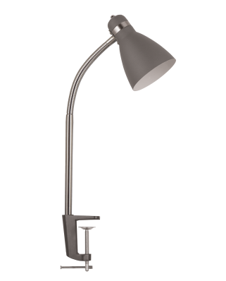 НТ-822 (GY серый, настольный свет-к под лампу накаливания на струбцине, Е27, 60Вт, 220-240 В