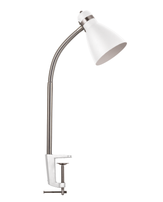 НТ-822 (W белый, настольный свет-к под лампу накаливания на струбцине, Е27, 60Вт, 220-240 В