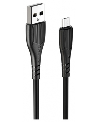 Borofone BX37 USB (m)-Type-C (m) 1.0м 3.0A силикон черный Кабель (1/360)
