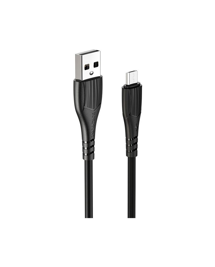 Borofone BX37 USB (m)-Type-C (m) 1.0м 3.0A силикон черный Кабель (1/360)