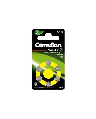 Camelion ZA10 BL-6 (60) Mercury Free (A10-BP6(0%Hg), батарейка для слуховых аппаратов, 1