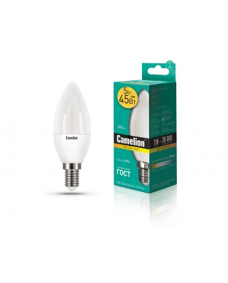 Camelion LED5-C35/830/E14 (Эл.лампа светодиодная 5Вт 220В)