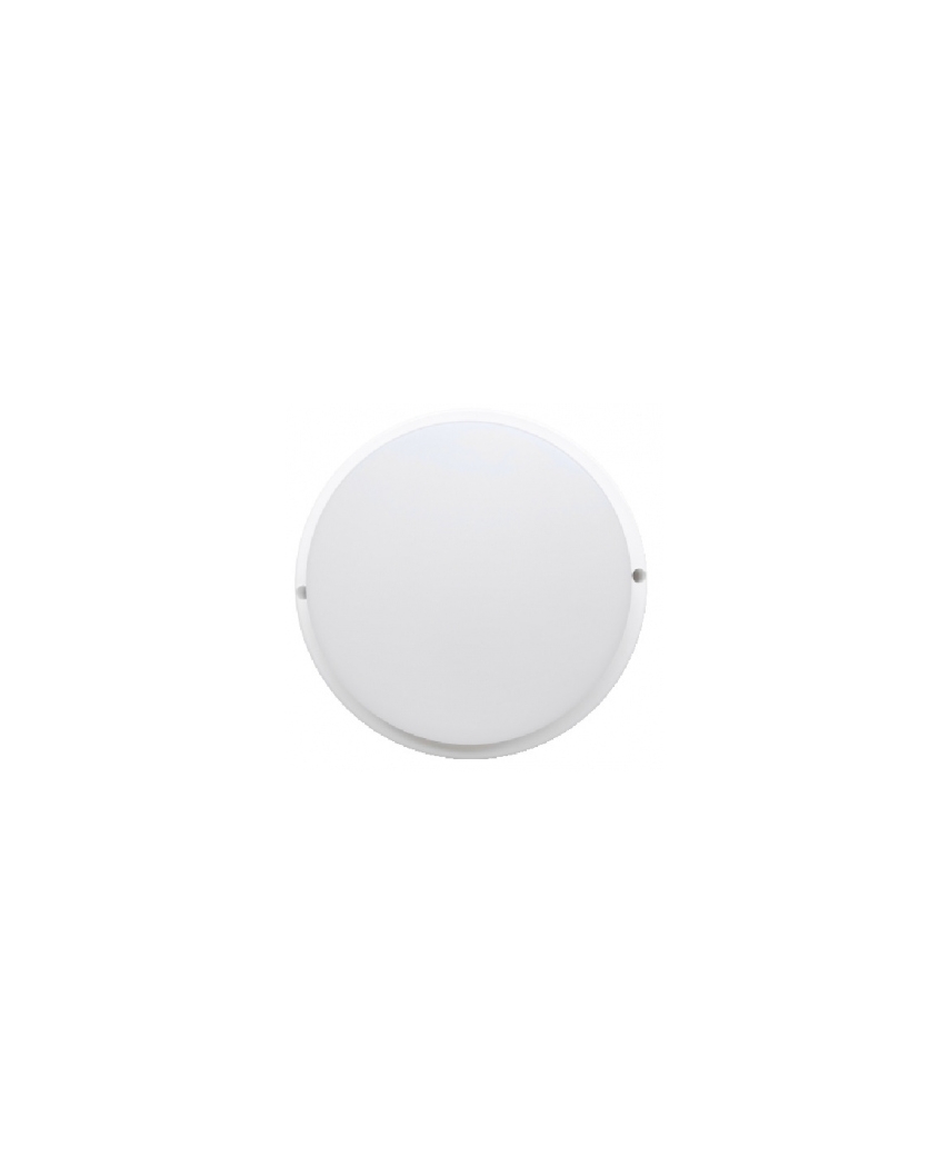 Ecola LED ДПП светильник Круг накладной IP65 матовый белый 12W 220V 6500K 155x45