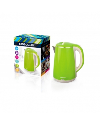 ERGOLUX ELX-KS06-C16 светло-зеленый (чайник нерж.сталь/пластик, 1.8л, 220--230В, 1500Вт)