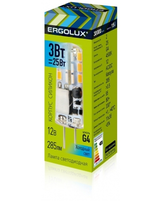 Ergolux LED-JC-3W-G4-4K (Эл